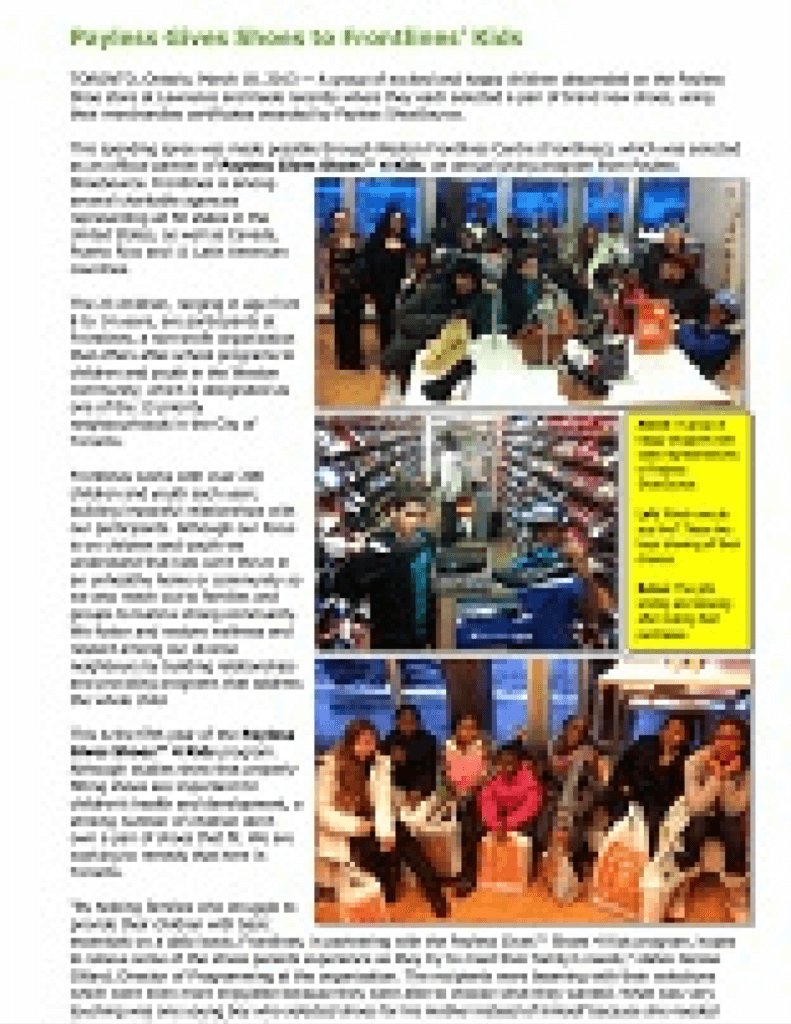 Frontlines & Payless Shoes Report