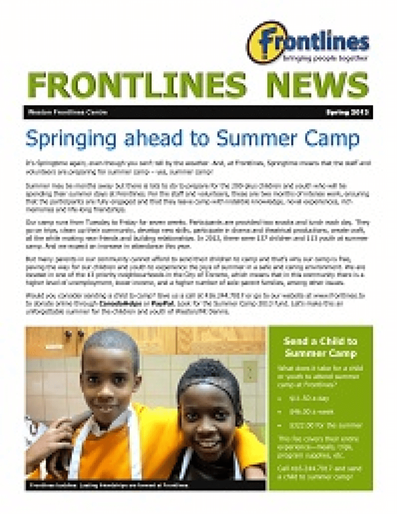 2013 Spring Newsletter Report